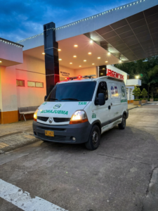 Ambulancia medicalizada en Cali